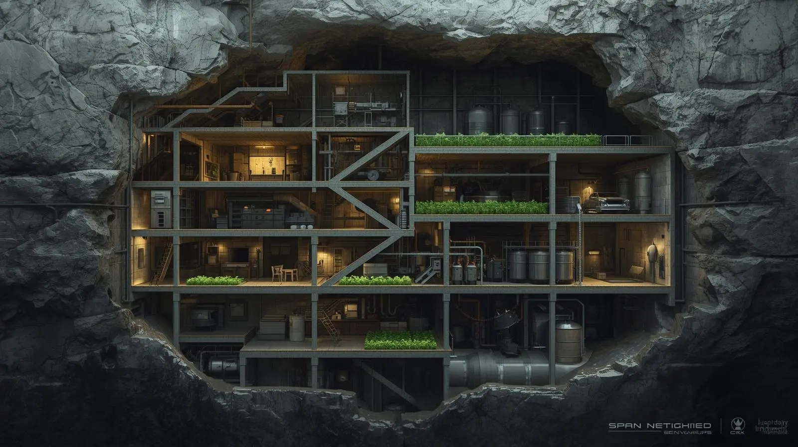 Corte estructural del complejo